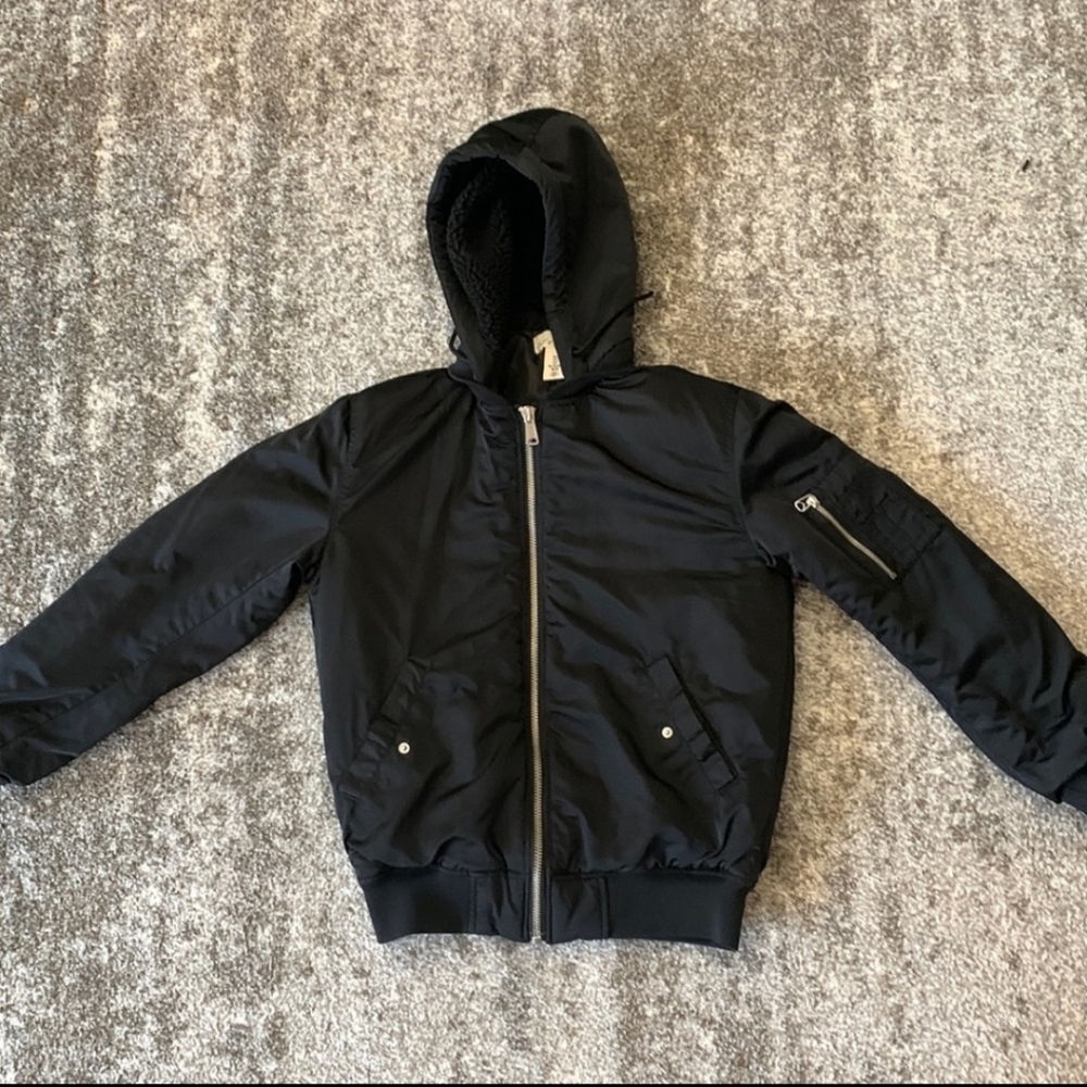 Shinny black nylon jacket